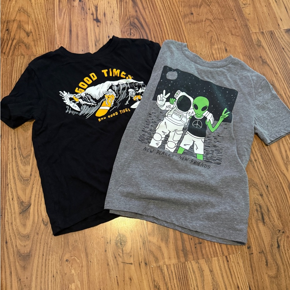Old Navy Kids Graphic Tees - Black and Gray